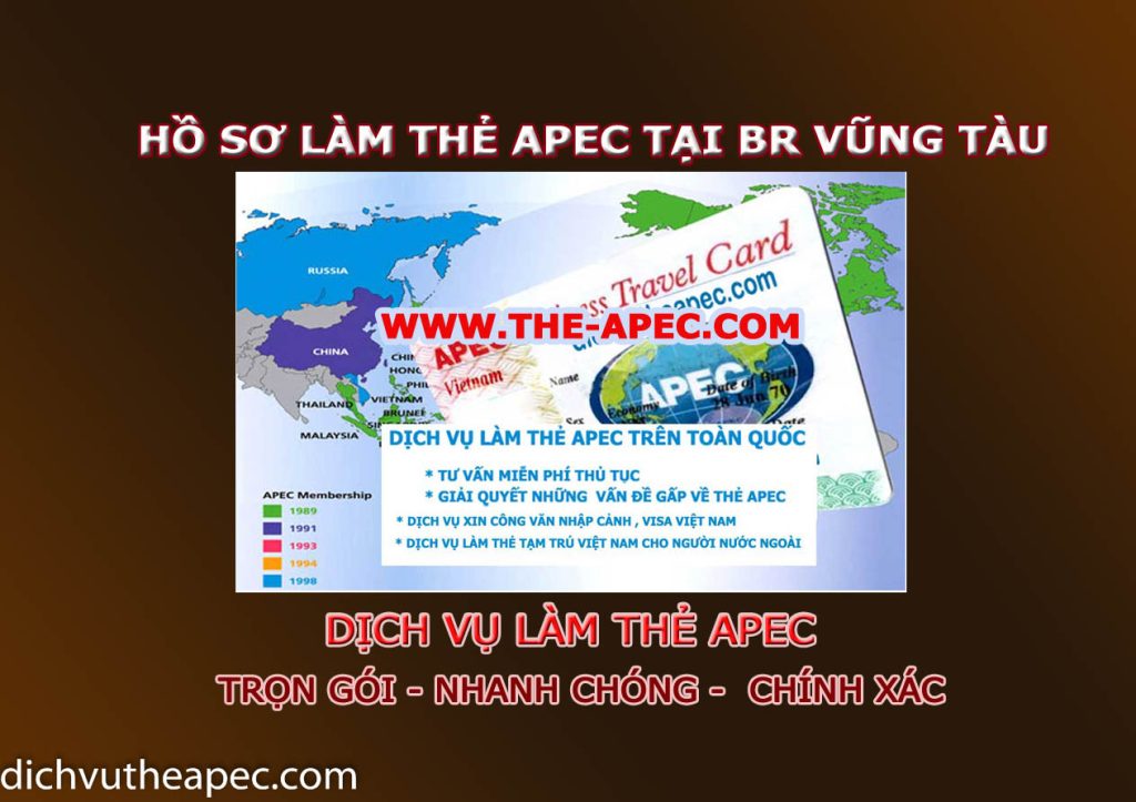 Hồ sơ làm thẻ Apec tại Bà Rịa Vũng Tàu