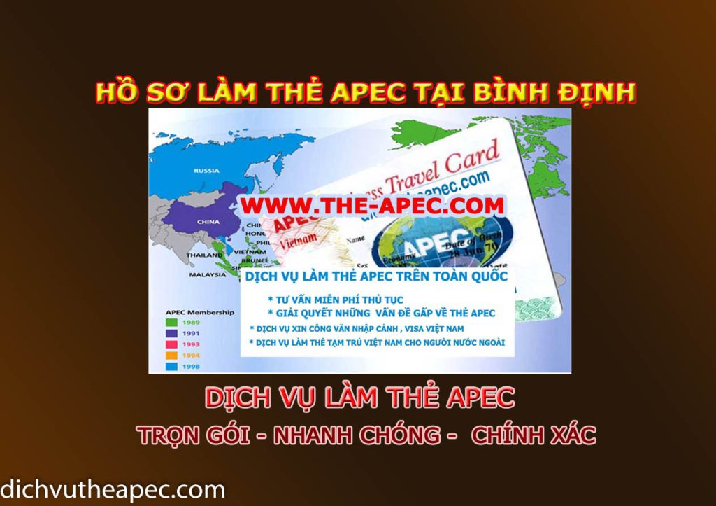 Hồ sơ làm thẻ Apec tại Bình Định