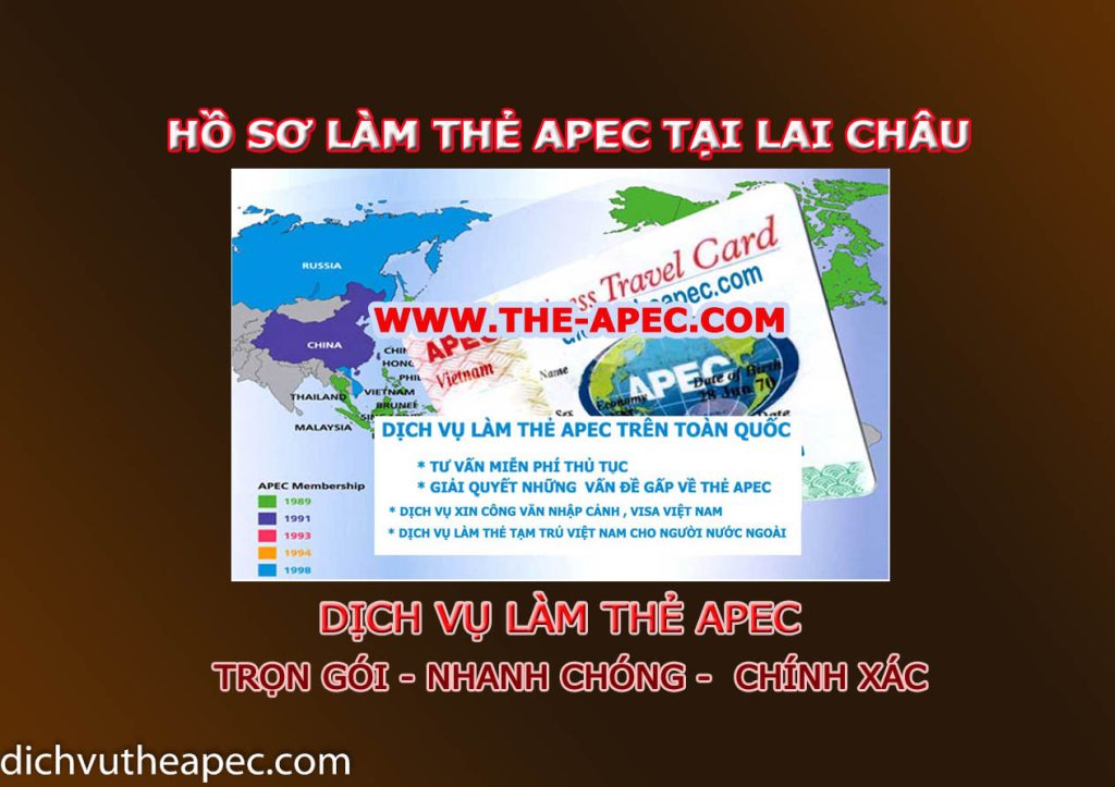 Hồ sơ làm thẻ Apec tại Lai Châu