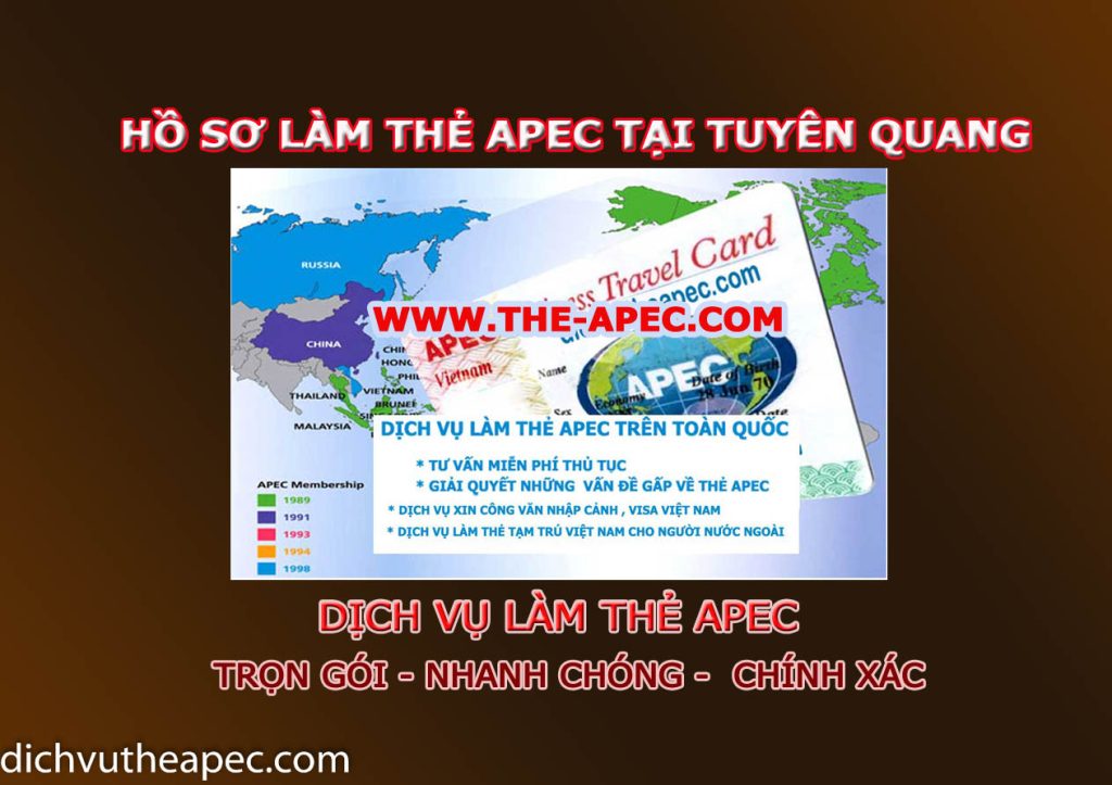 Hồ sơ làm thẻ Apec tại Tuyên Quang